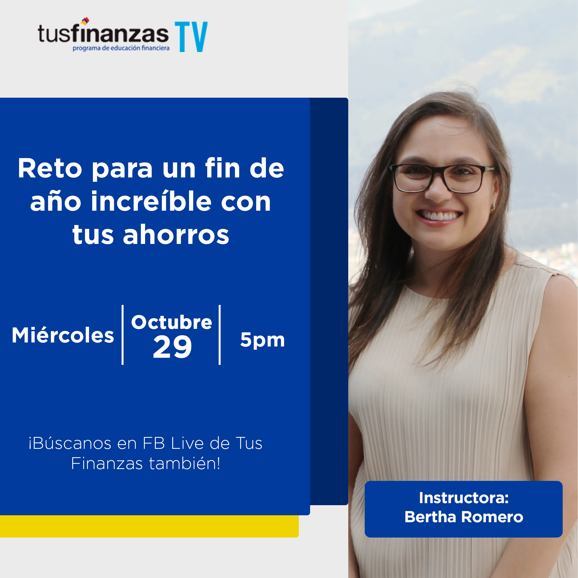 WEBINAR: Reto para un fin de año increíble con tus ahorros WEBINAR: Reto para un fin de año increíble con tus ahorros